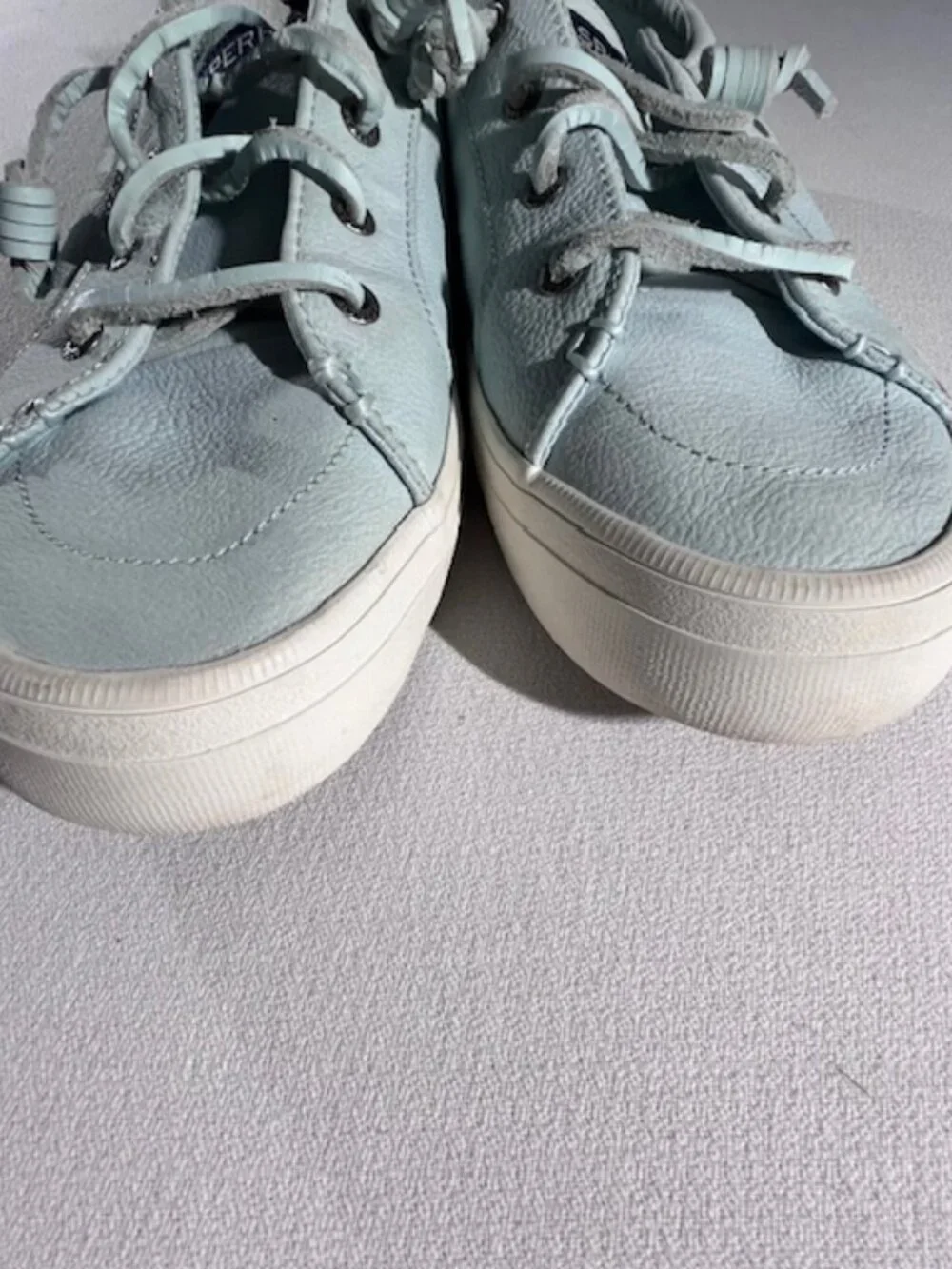 Sperry Women's Crest Vibe Leather seafoam green‎ sneakers Women's size 10
